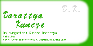 dorottya kuncze business card